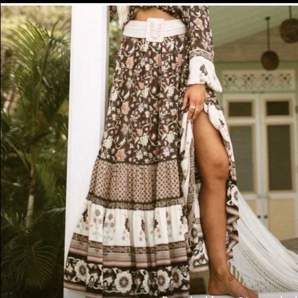 Lance Cade Dresses & Skirts - LANCE CADE BEAUTIFUL BOHO FLORAL TIERED MAXI SKIRT SZ MEDIUM NWT